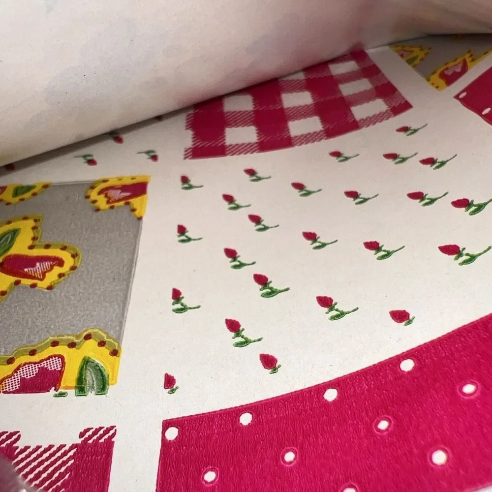 Vintage Gift Wrap Paper Strawberry 6 Design‎ 12 Sheet 50 Sq Ft by All Occasion
